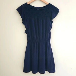 Aeropostale | Swiss Dot Eyelet Yoke Fit & Flare Mini Dress - Size XS